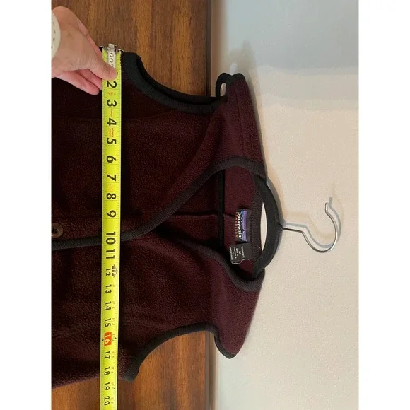 Patagonia 90's Winter Vest Synchilla Burgundy Woman's Medium USA Made